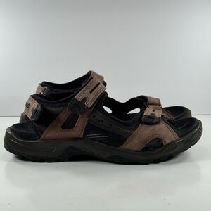 ECCO Men's Yucatán Offroad‎ Hiking Sport Sandals Brown Leather Men's Size 11